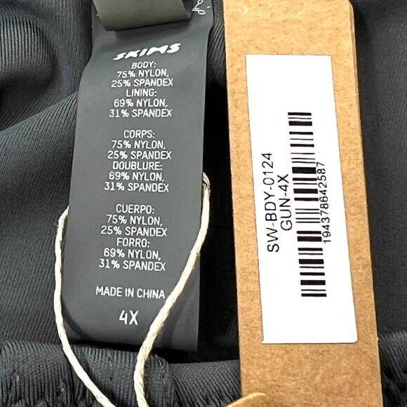 SKIMS Shaping Swim Underwire One Piece Gunmetal Womens 4X - Picture 10 of 12